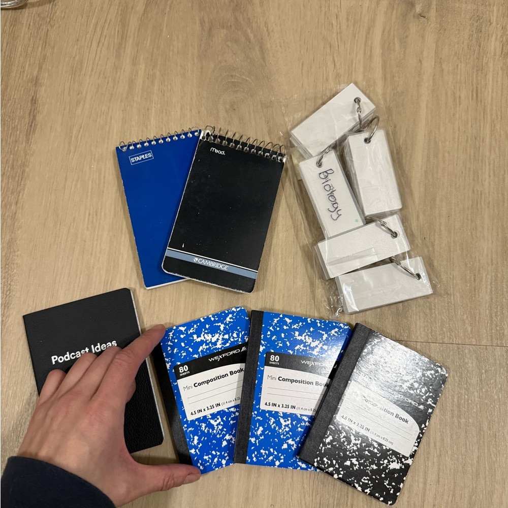 MINI Notebooks and Flashcards